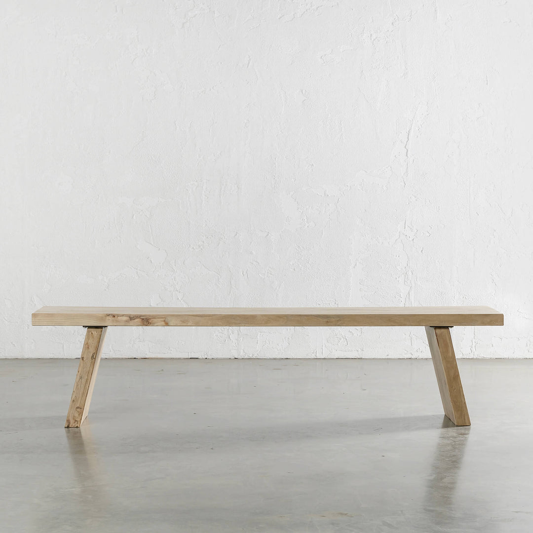 CAPRETTA ELM BENCH UNSTYLED  |  190CM  |  BLEACHED BRISTLE