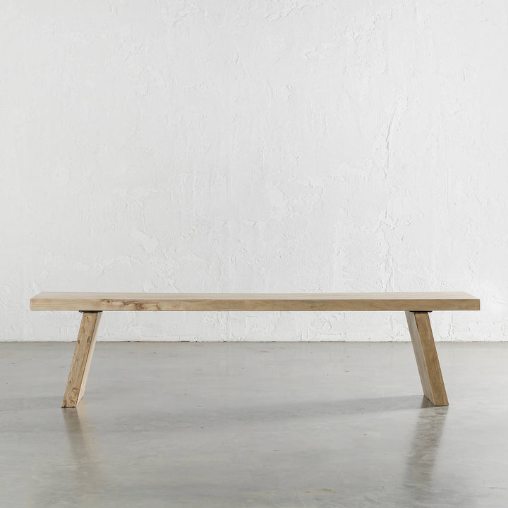 CAPRETTA ELM BENCH UNSTYLED  |  190CM  |  BLEACHED BRISTLE