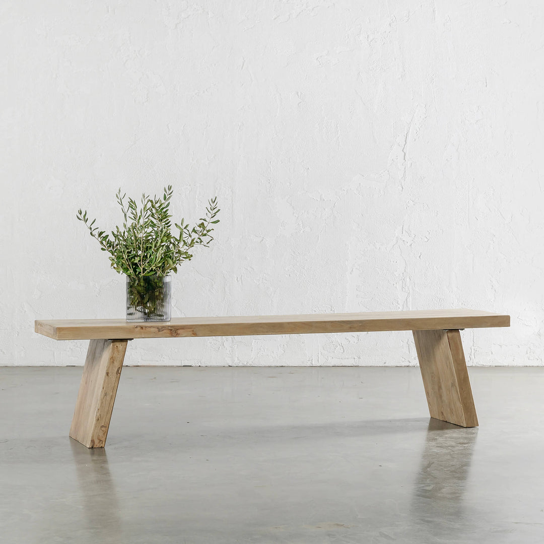 CAPRETTA ELM BENCH  |  190CM  |  BLEACHED BRISTLE