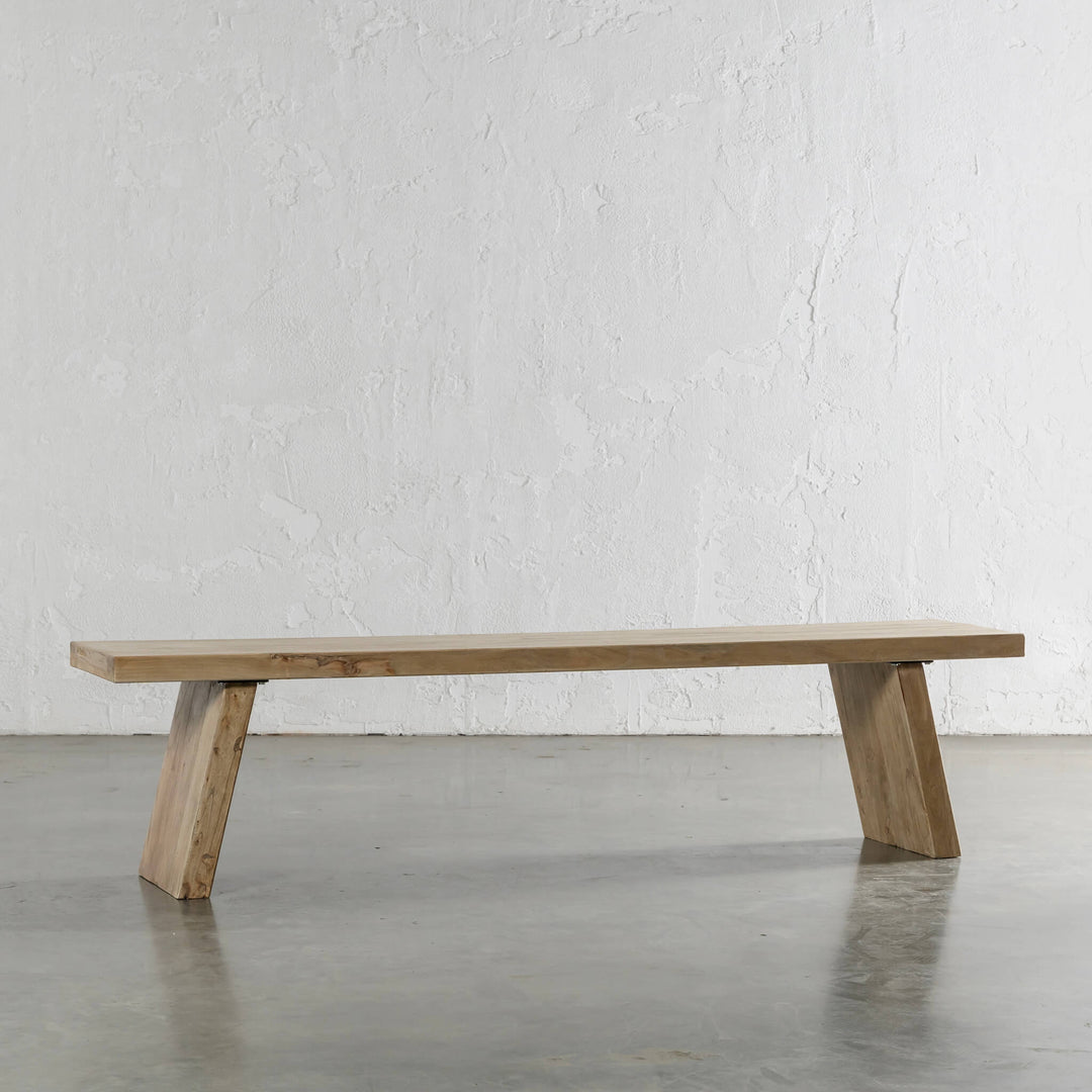 CAPRETTA ELM BENCH UNSTYLED  |  190CM  |  BLEACHED BRISTLE