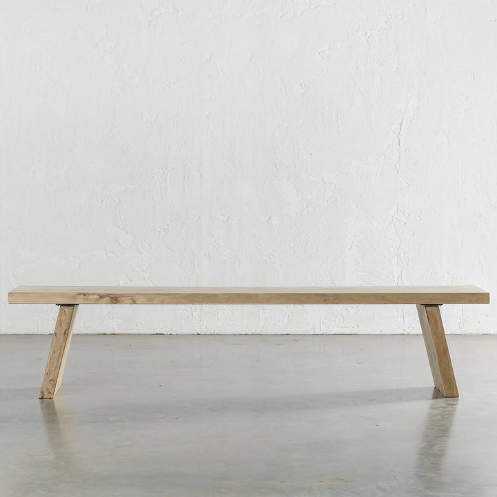 CAPRETTA ELM BENCH UNSTYLED  |  230CM  |  BLEACHED BRISTLE