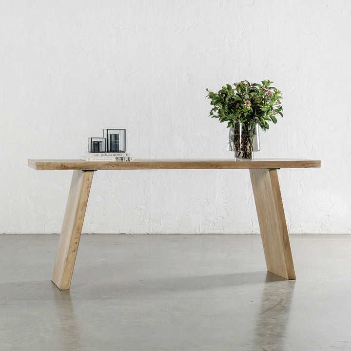 CAPRETTA ELM CONSOLE TABLE  |  190CM  |  BLEACHED BRISTLE