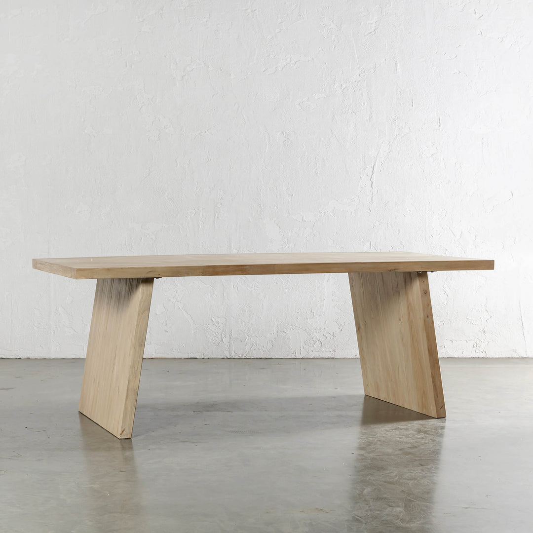 CAPRETTA ELM DINING TABLE | 210CM | BLEACHED BRISTLE | ANGLED