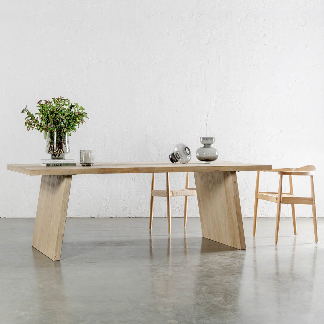 CAPRETTA ELM DINING TABLE | 250CM | BLEACHED BRISTLE