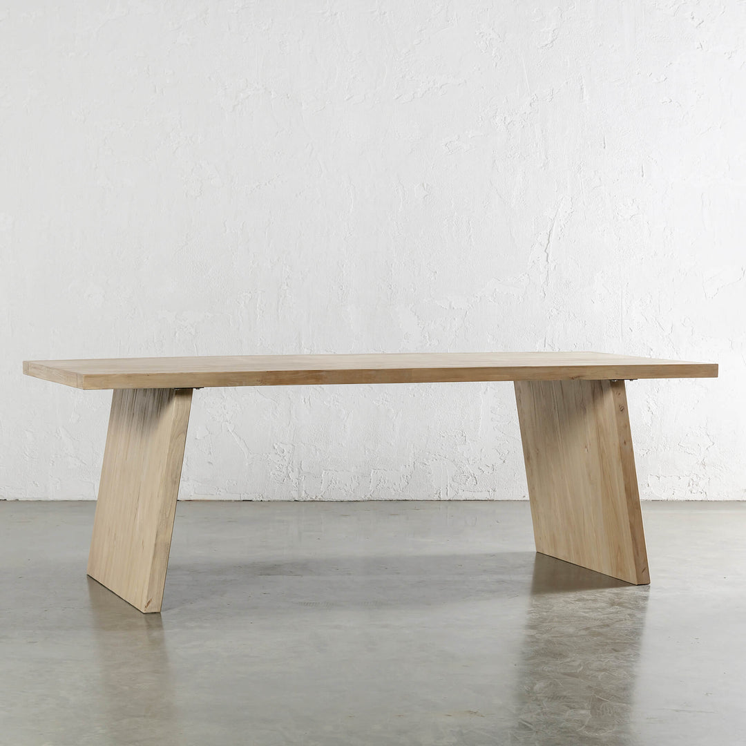 CAPRETTA ELM DINING TABLE | 250CM | BLEACHED BRISTLE | ANGLED