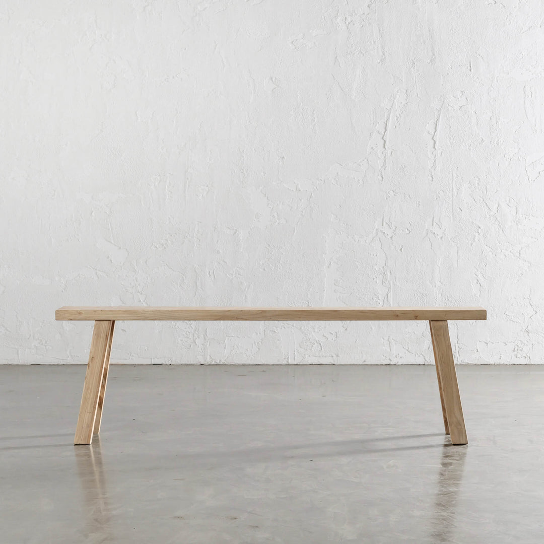 CAPRETTA SLIM ELM BENCH  |  160CM  |  BLEACHED BRISTLE