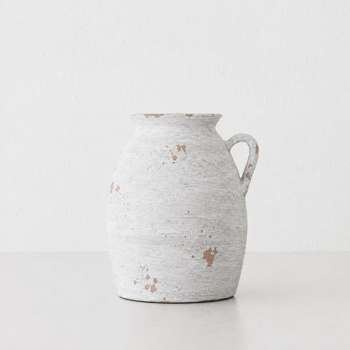 CARITA VESSEL + JUG |  24CM + 26CM  |  WHITE TERRACOTTA
