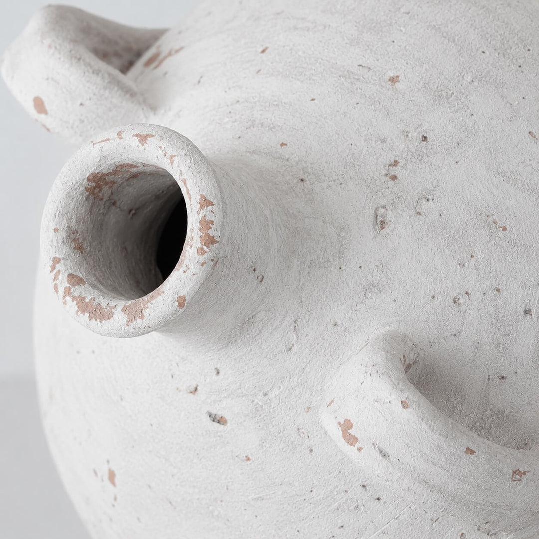 CARITA VESSEL + JUG |  24CM + 26CM  |  WHITE TERRACOTTA