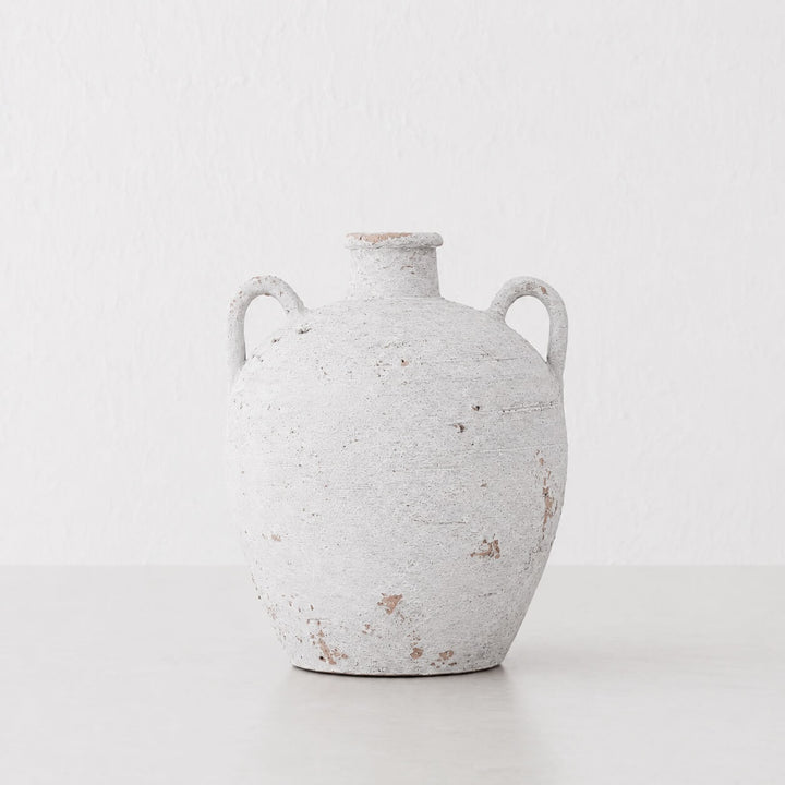CARITA VESSEL + JUG |  24CM + 26CM  |  WHITE TERRACOTTA