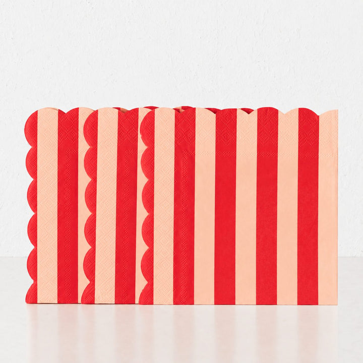 CARNIVAL PAPER NAPKIN BUNDLES  |  STRIPED RED