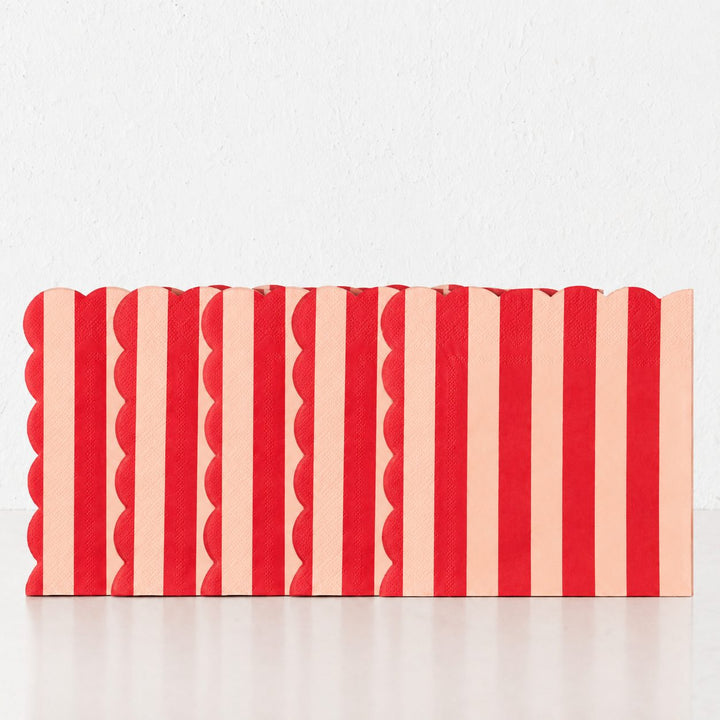 CARNIVAL PAPER NAPKIN BUNDLES  |  STRIPED RED