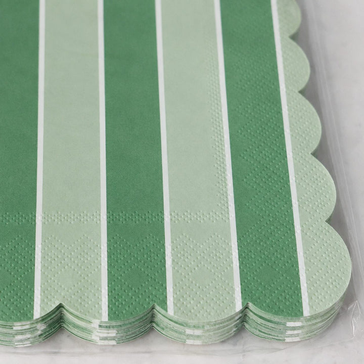 CARNIVAL PAPER NAPKIN BUNDLES  |  STRIPED GREEN
