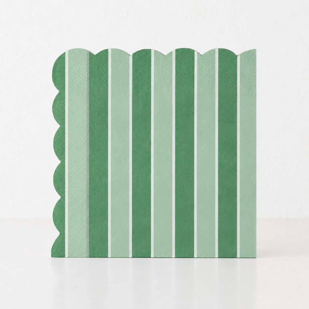 CARNIVAL PAPER NAPKIN BUNDLES  |  STRIPED GREEN