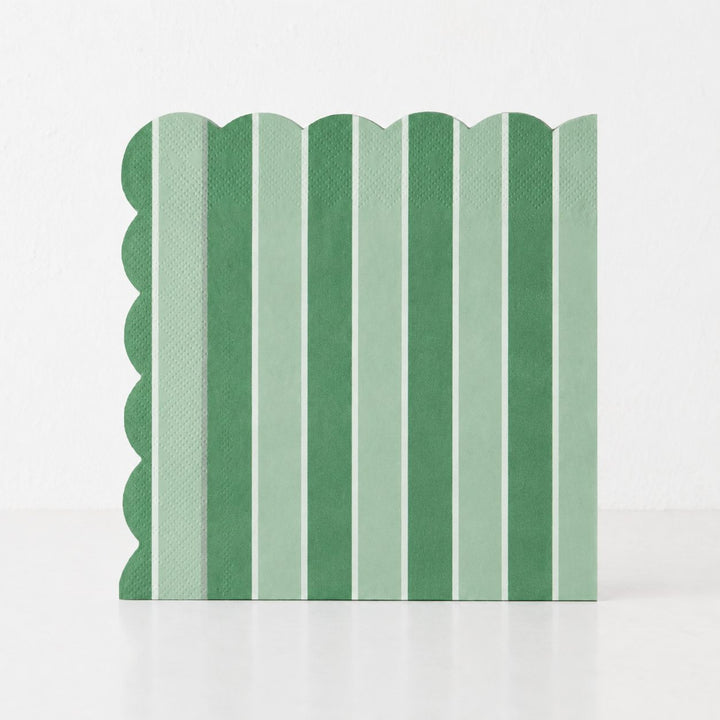 CARNIVAL PAPER NAPKIN BUNDLES  |  STRIPED GREEN
