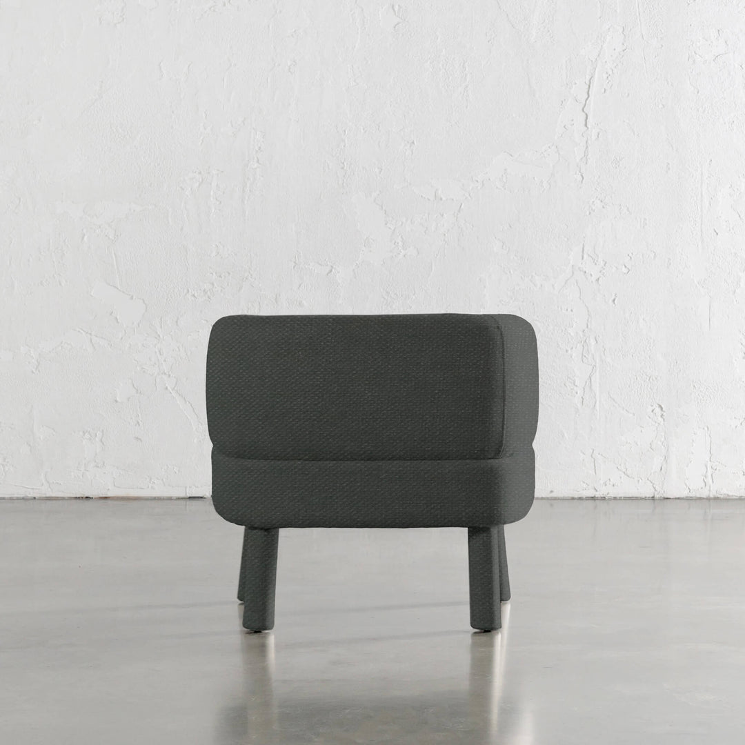 PRE ORDER  |  CARSON ATINA ROUNDED ARMCHAIR  |  BLADE OLIVE WEAVE