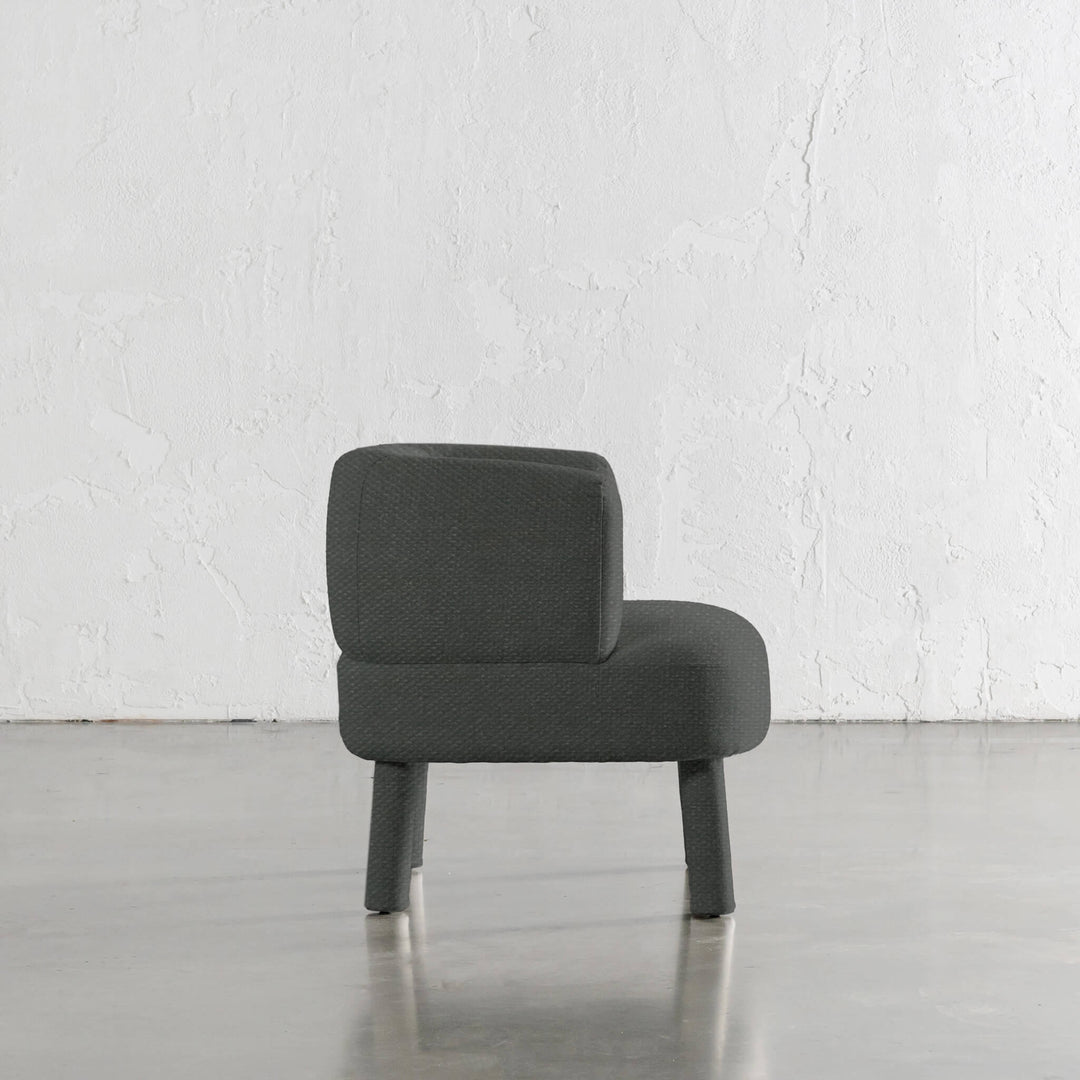 PRE ORDER  |  CARSON ATINA ROUNDED ARMCHAIR  |  BLADE OLIVE WEAVE