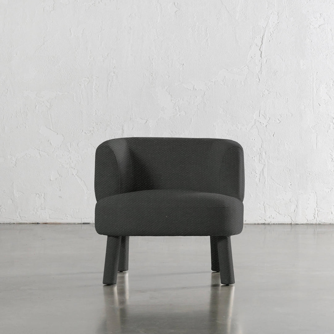 CARSON ATINA ROUNDED ARMCHAIR  |  BLADE OLIVE WEAVE