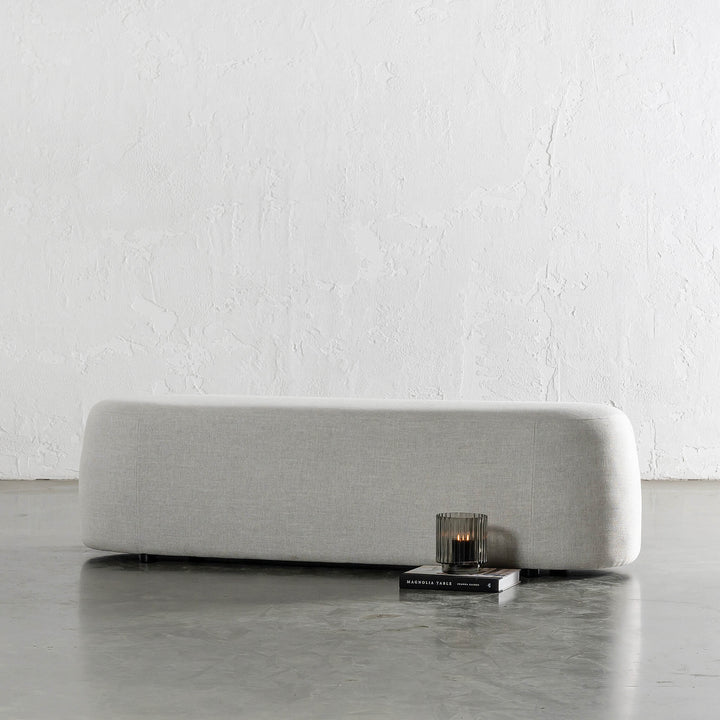 CARSON CURVED BED OTTOMAN  |  QUEEN  |  JOVAN DOVE