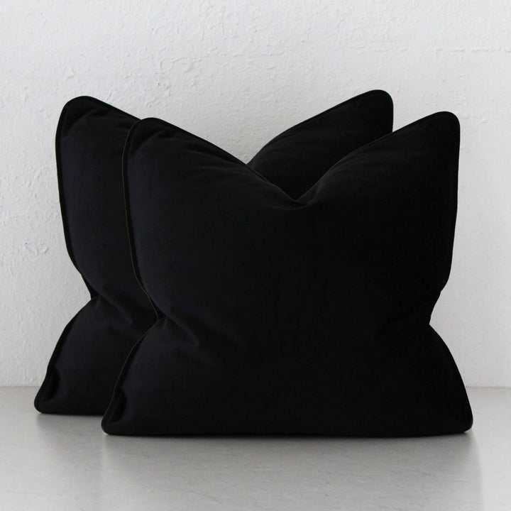 CARSON CUSHION BUNDLE X2  |  50X50  |  NOIR BLACK VELVET