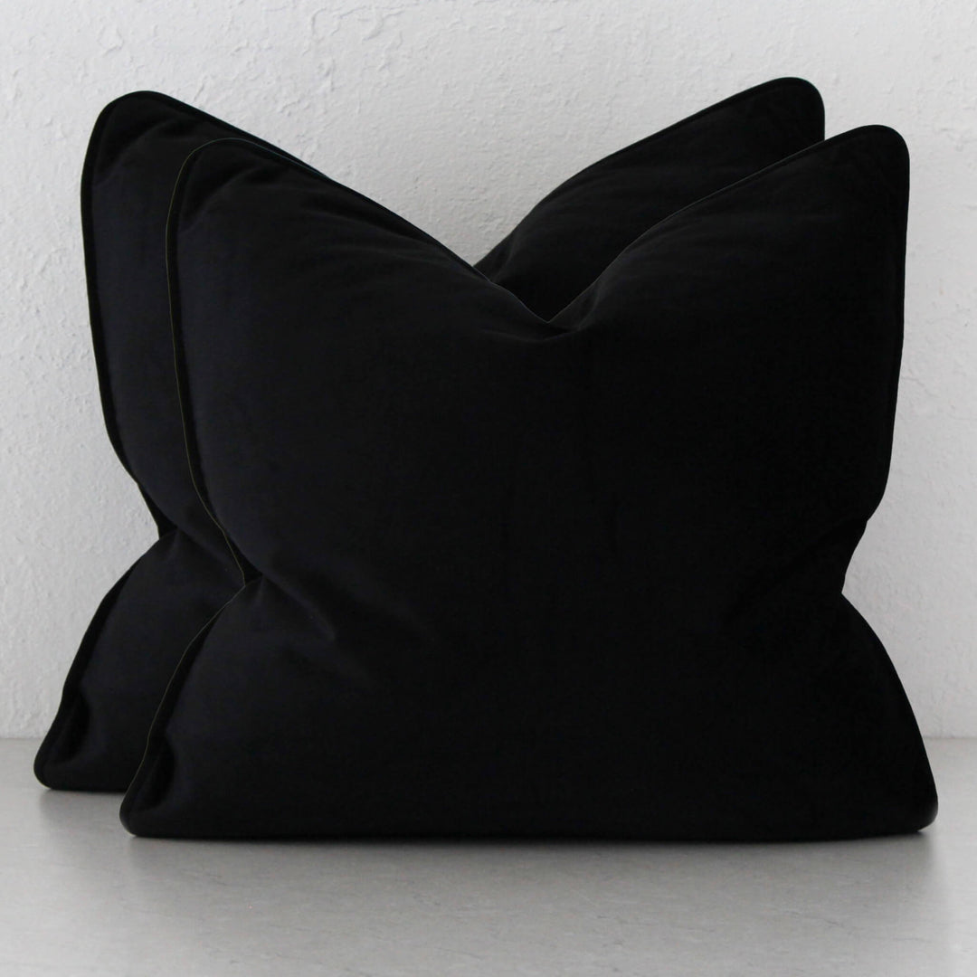 CARSON CUSHION BUNDLE X2  |  60X60  |  NOIR BLACK VELVET