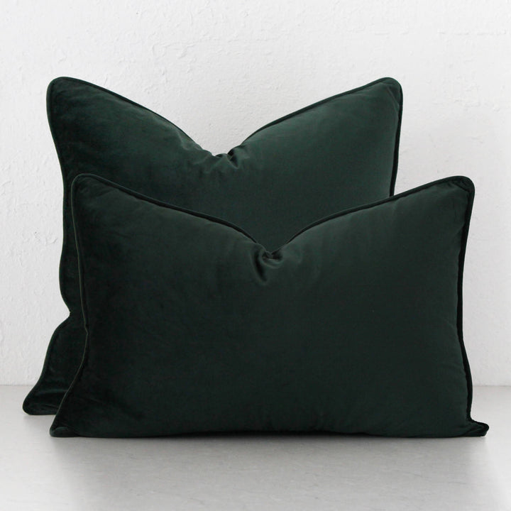 CARSON CUSHION BUNDLE X2  |  40X60 + 50X50  |  HIGHLAND GREEN VELVET