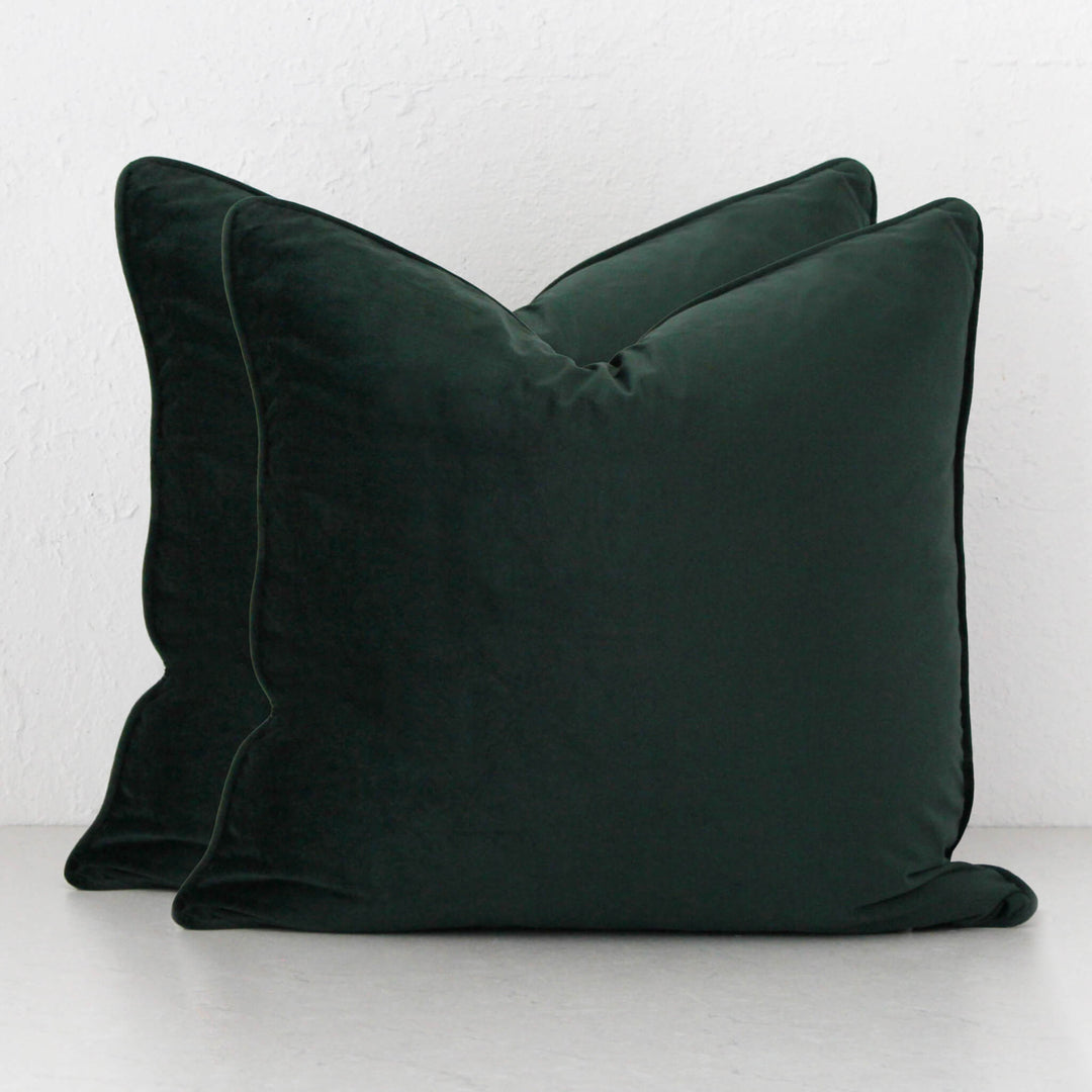 CARSON CUSHION BUNDLE X2  |  50X50  |  HIGHLAND GREEN VELVET