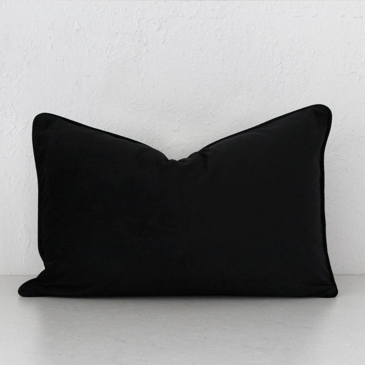 CARSON CUSHION | 40X60 | NOIR BLACK VELVET