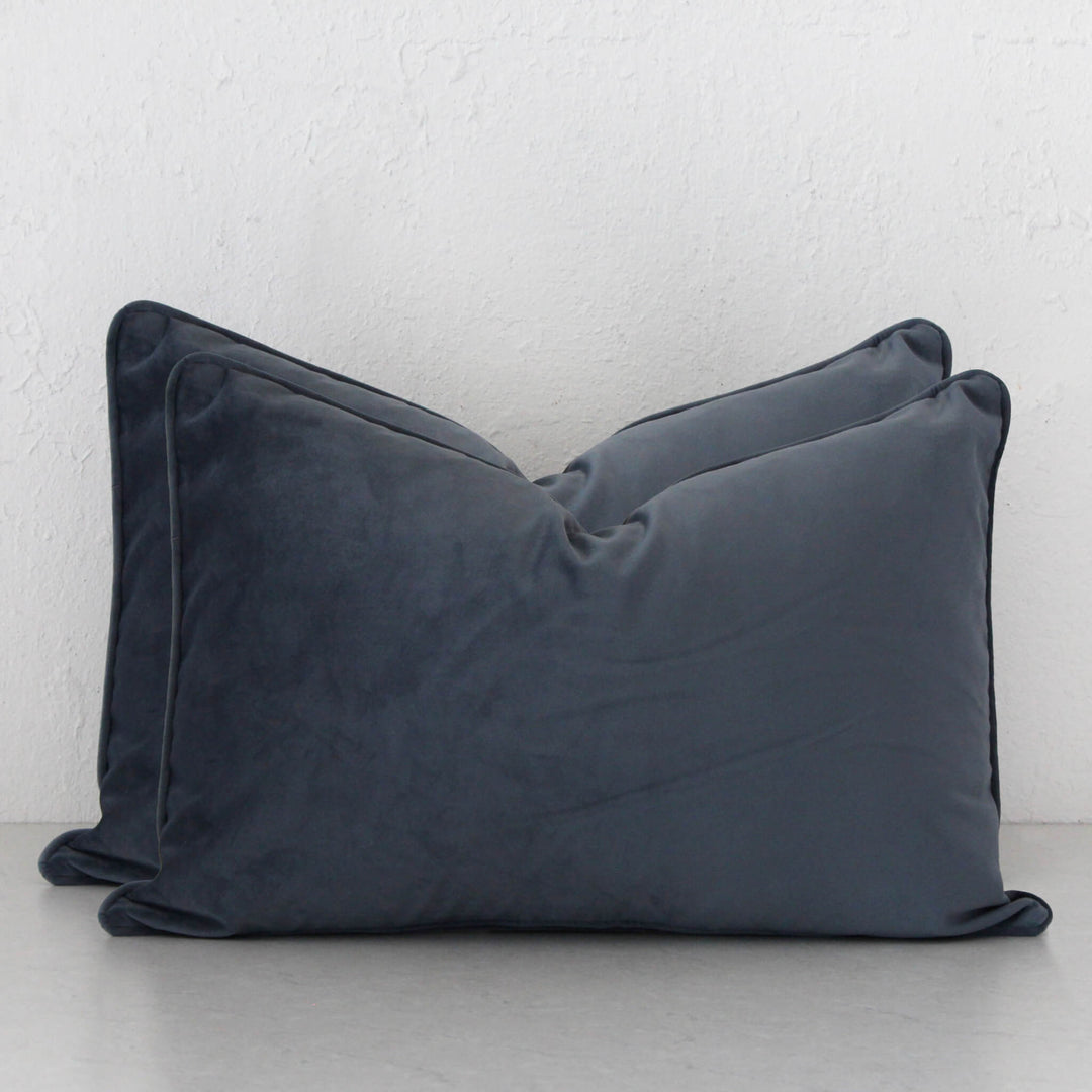 CARSON CUSHION BUNDLE X2  |  40X60  |  STEEL BLUE VELVET