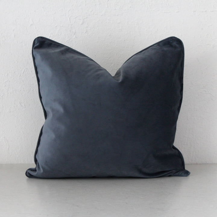 CARSON CUSHION | 50X50 | STEEL BLUE VELVET