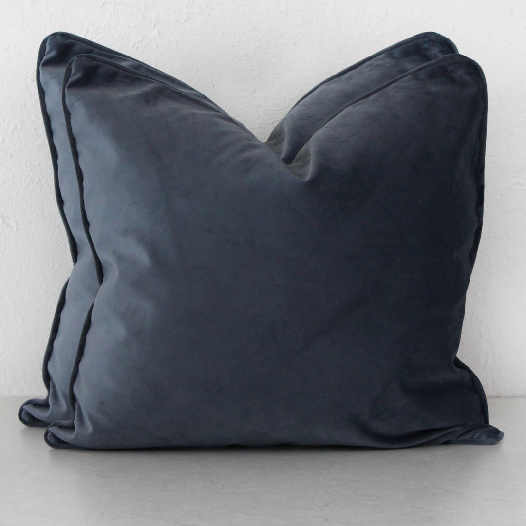 CARSON CUSHION BUNDLE X2  |  60X60  |  STEEL BLUE VELVET