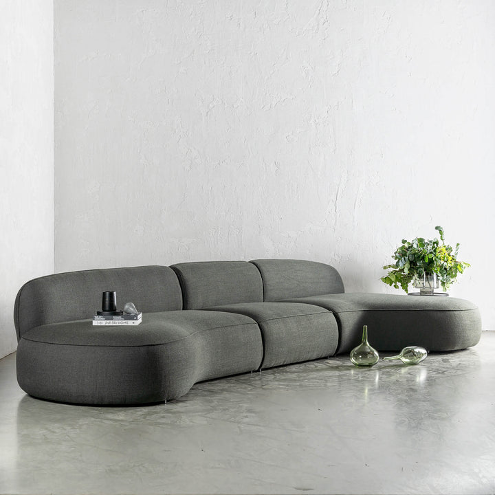 CARSON MODERNA CURVED MODULAR | 5 SEATER | BLADE OLIVE WEAVE