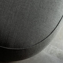CARSON ROUNDED ARMCHAIR CLOSEUP  |  BLADE OLIVE WEAVE 