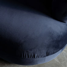 CARSON ROUNDED NAVY ACCOLADE VELVET CLOSE UP