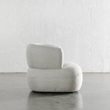 CARSON ROUNDED ARMCHAIR SIDE VIEW  |  JOVAN DOVE