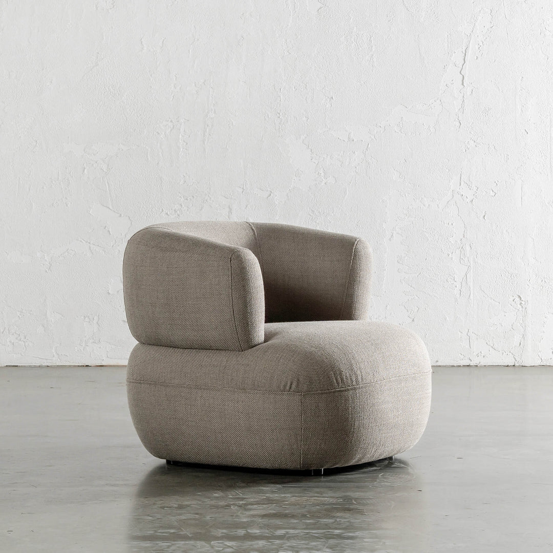 PRE ORDER  |  CARSON ROUNDED ARMCHAIR  |  TAUPE BASKET WEAVE