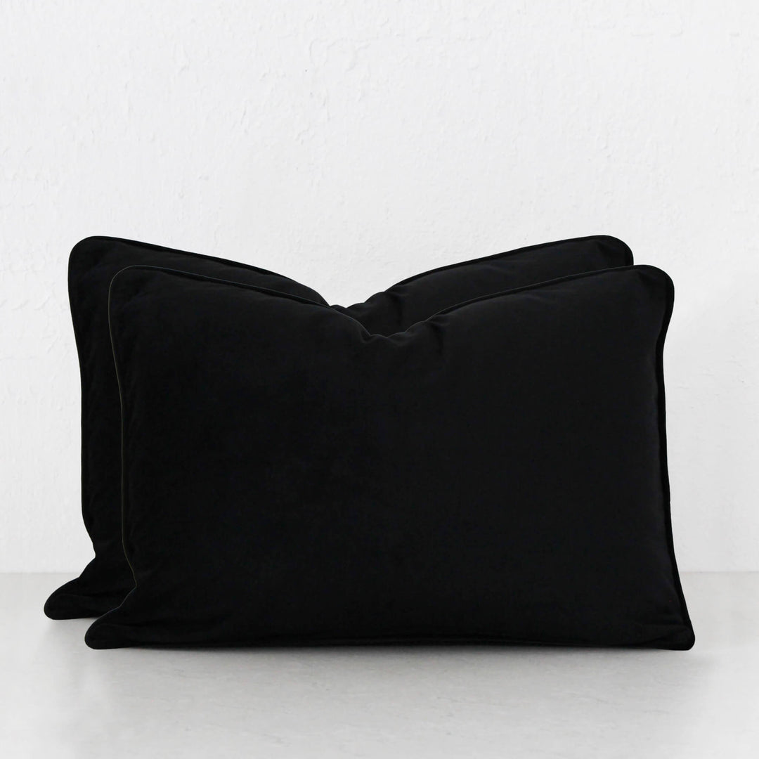 CARSON CUSHION BUNDLE X2  |  40X60  |  NOIR BLACK VELVET