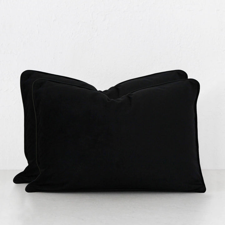 CARSON CUSHION BUNDLE X2  |  40X60  |  NOIR BLACK VELVET