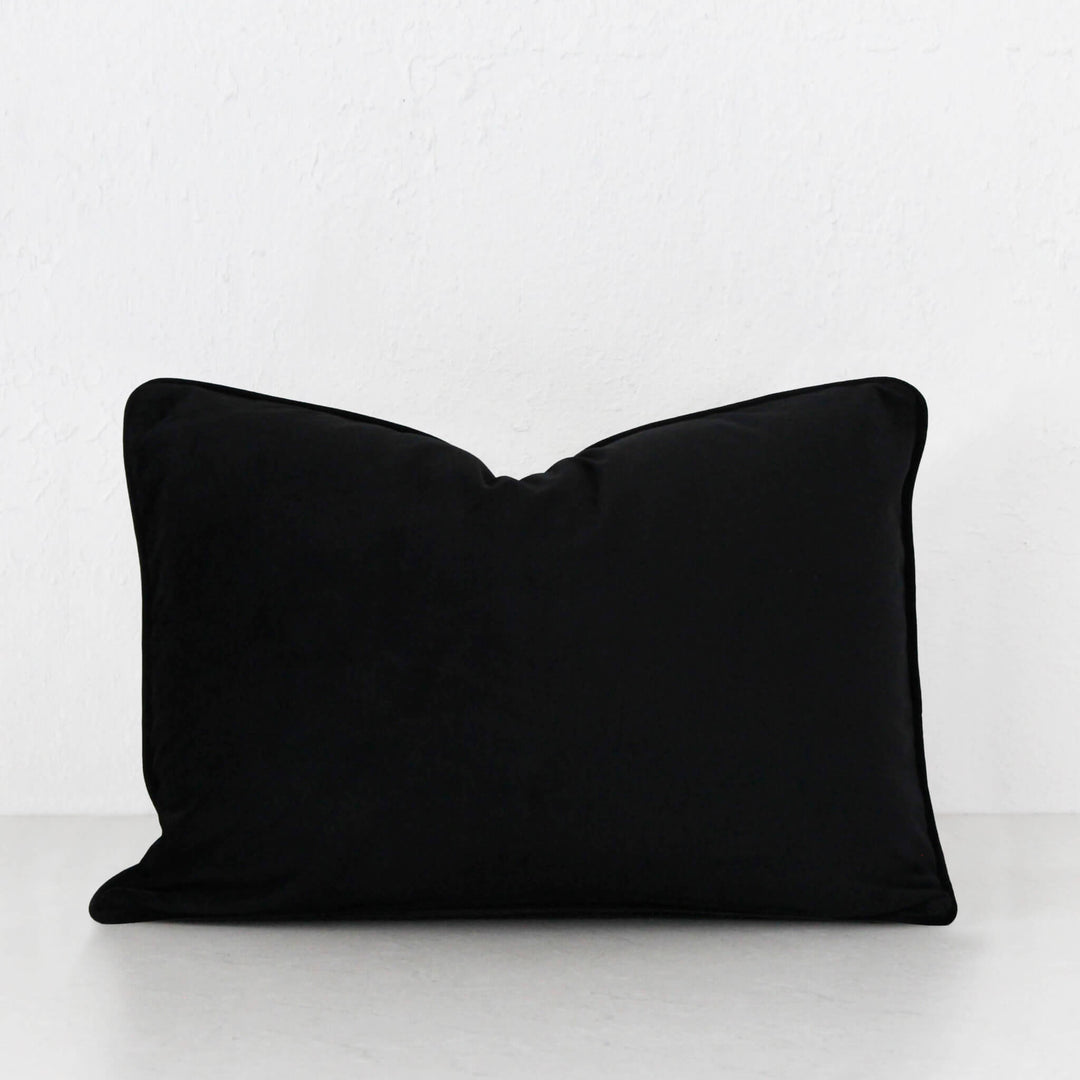 CARSON CUSHION | NOIR  BLACK VELVET | 40X60