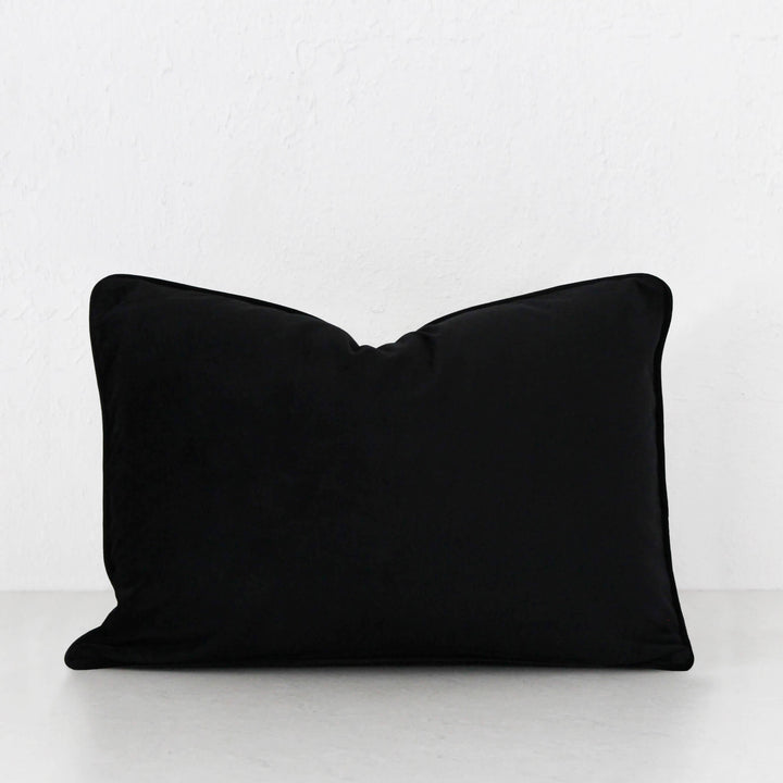CARSON CUSHION | NOIR  BLACK VELVET | 40X60
