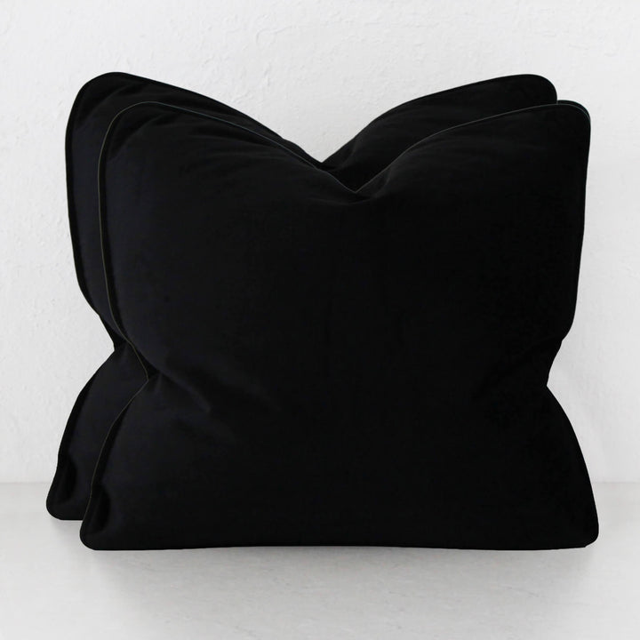 CARSON CUSHION BUNDLE X2  |  60X60  |  NOIR BLACK VELVET