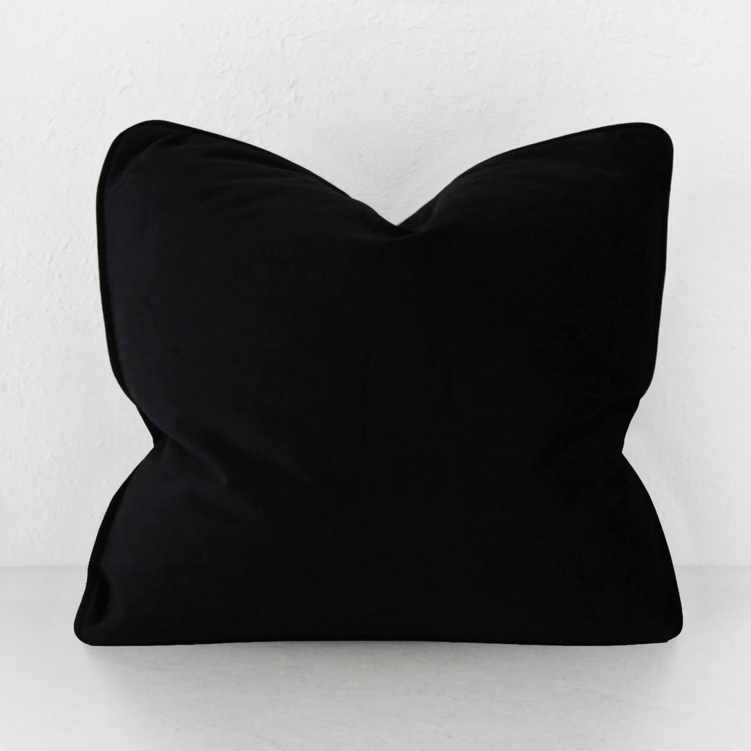 CARSON CUSHION | NOIR  BLACK VELVET | 60X60