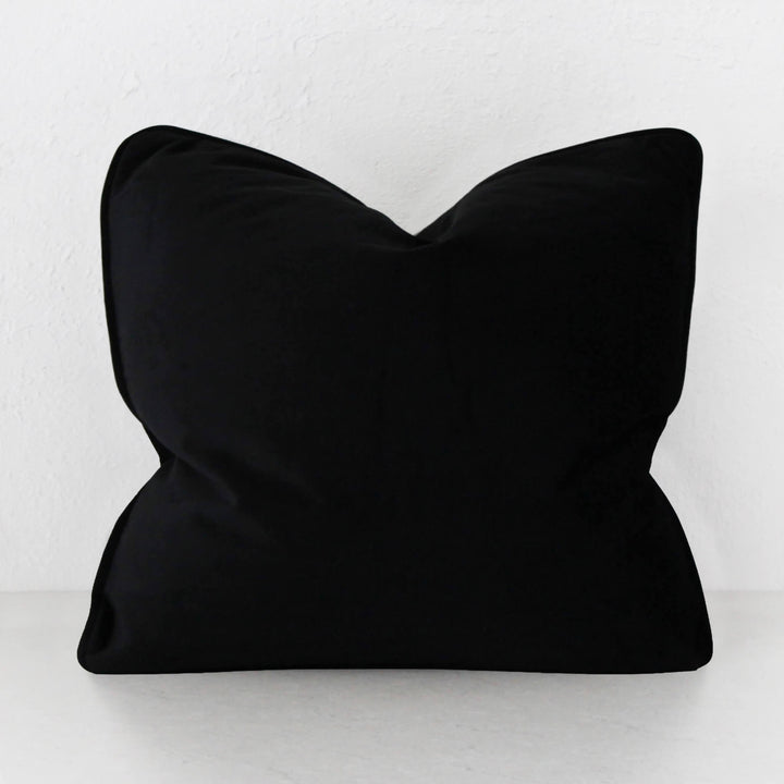 CARSON CUSHION | NOIR  BLACK VELVET | 60X60