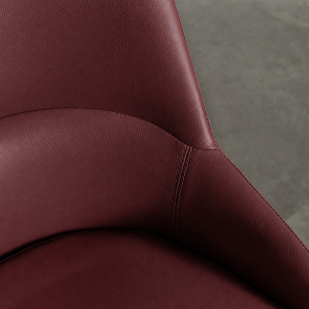 CARTER DINING CHAIR  |  BURNISHED CURRANT VEGAN LEATHER