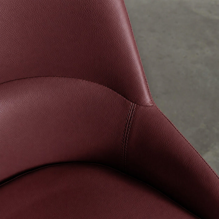CARTER DINING CHAIR  |  BURNISHED CURRANT VEGAN LEATHER
