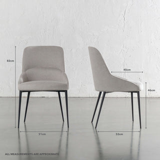 CARTER DINING CHAIR  |  SANDY DRIFT WEAVE | MEASUREMENTS