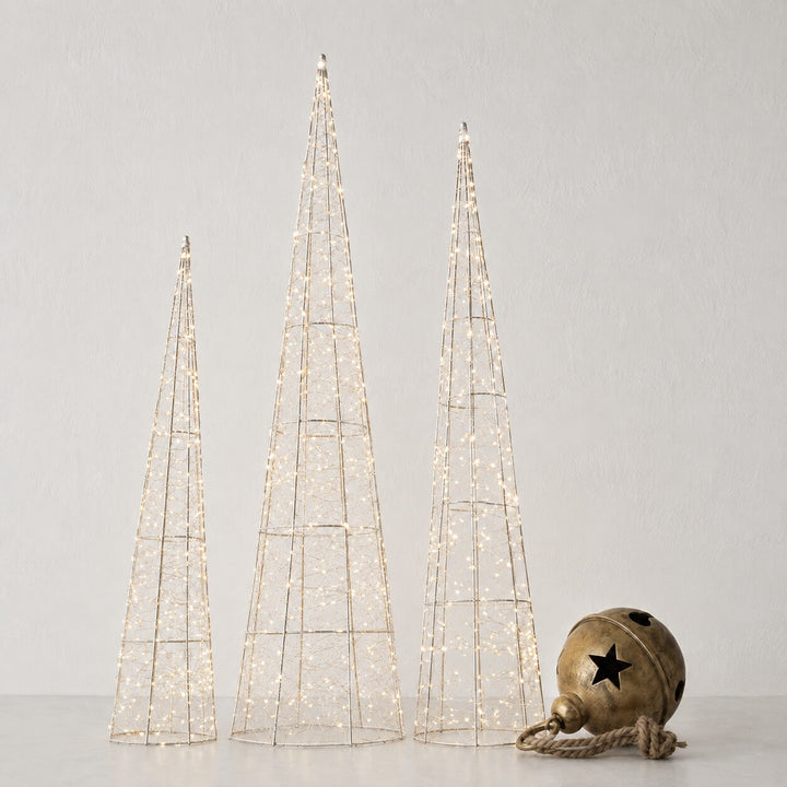 CENTAURI ILLUMINOUS LED CONE XMAS TREES | GOLD