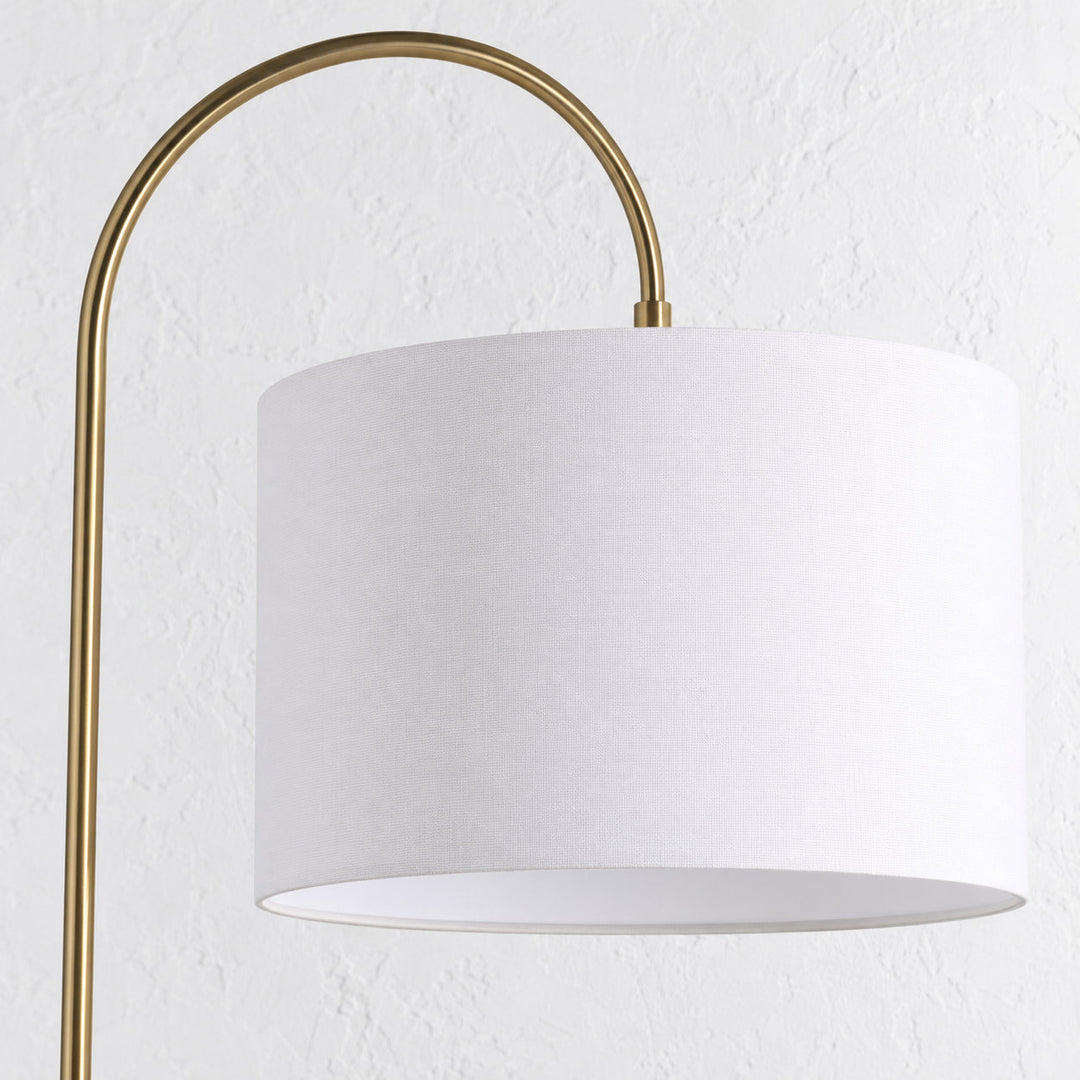 CERRANO FLOOR LAMP  |  180CM  |  ANTIQUE BRASS + MOCHA MARBLE