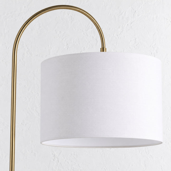 CERRANO FLOOR LAMP  |  180CM  |  ANTIQUE BRASS + MOCHA MARBLE