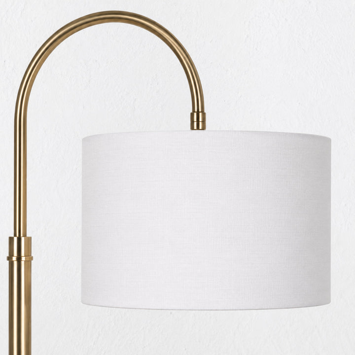 CERRANO TABLE LAMP  |  66CM  |  ANTIQUE BRASS + MOCHA MARBLE