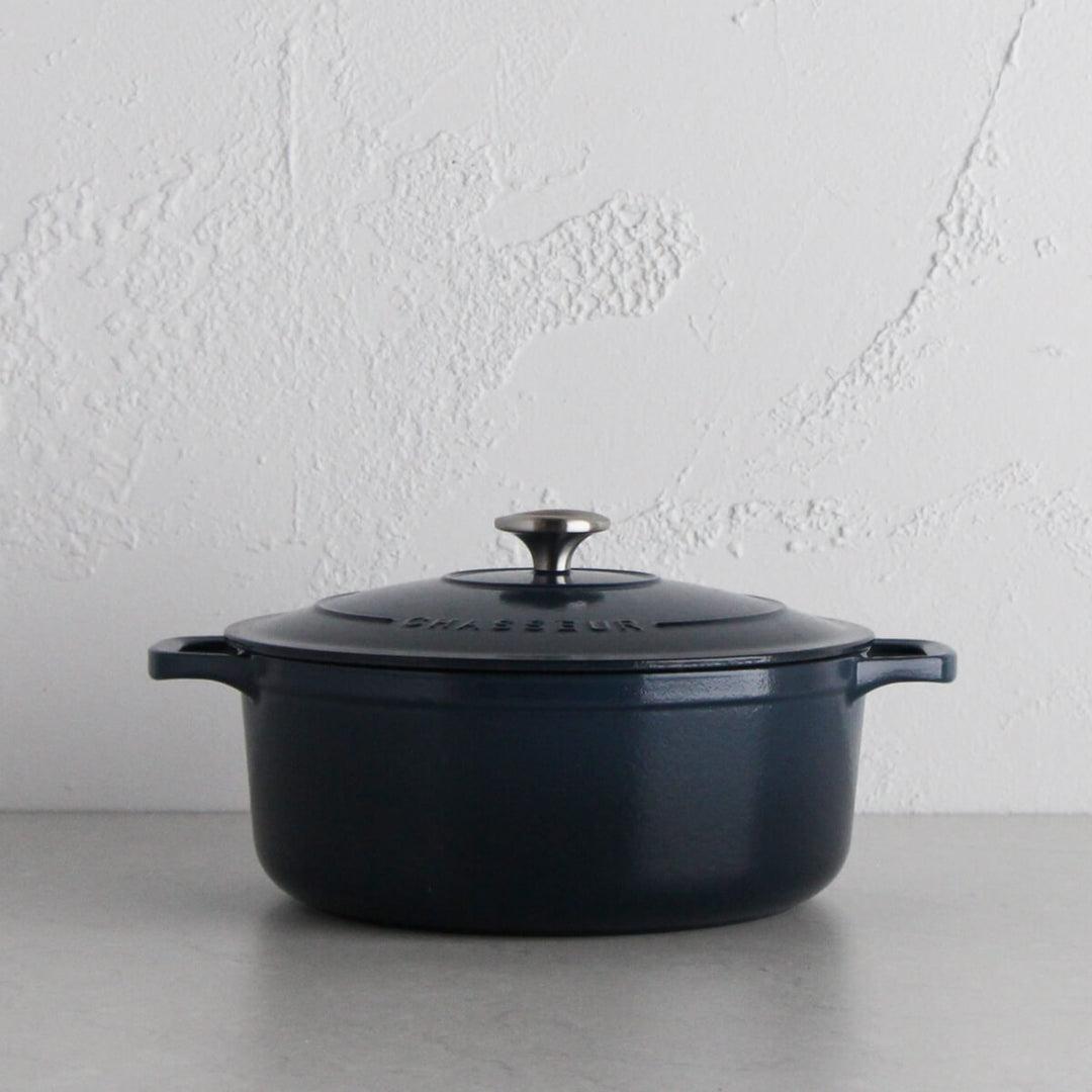 CHASSEUR FRENCH CAST IRON COOKWARE TRIO   |  LICORICE BLUE